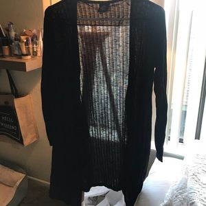 Black long cardigan